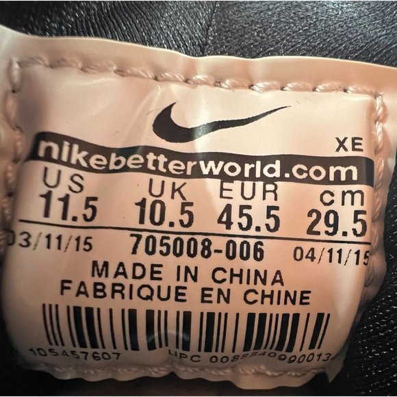 Nike Air Huarache Run PA Black/Light Bone-Hot Lava-White -705008 006 Men's size - Picture 9 of 10